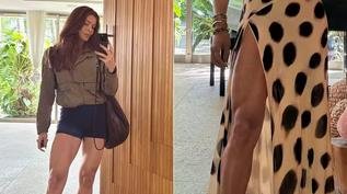 O treino de Grazi Massafera para ficar com as coxas definidas aos 43 anos