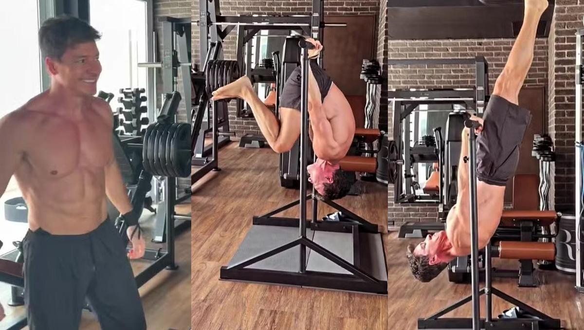 Aos 53, Rodrigo Faro impressiona com treino intenso e corpo musculoso