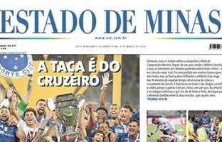 Confira a capa do Estado de Minas do dia 09/03/2026