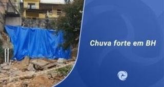 Muro cai por causa de chuva forte em BH