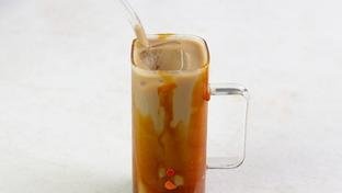 Caf� gelado com caramelo salgado e NotMilk