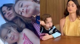 Thaila Ayala explica por que deixa filho brincar com maquiagem e vestido