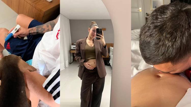 Arrascaeta e Camila Bastiani esperam primeiro filho

