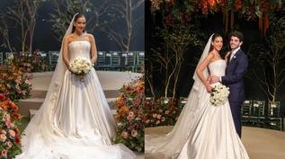 Vestido bordado à mão e show de Ivete marcam casamento de herdeiro da Cimed