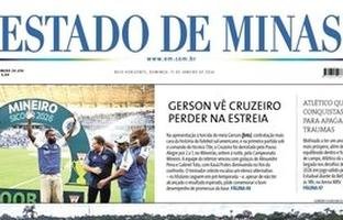 Confira a capa do Estado de Minas do dia 11/01/2026
