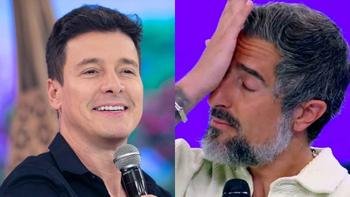 Os apresentadores Rodrigo Faro e Marcos Mion.