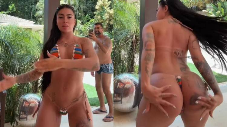 Cantora gerou debate nas redes sociais ap�s publicar um v�deo em que aparece dan�ando de microbiqu�ni