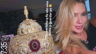 Virginia Fonseca exibe panetone avaliado
 em R$ 5 mil - foto: Reproduo / Instagram