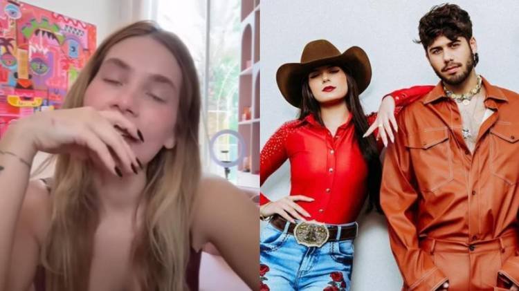 Influenciadora teria ficado abalada com os rumores de romance entre os cantores
