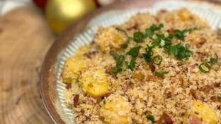 Receitas de Natal: farofa de abacaxi com bacon