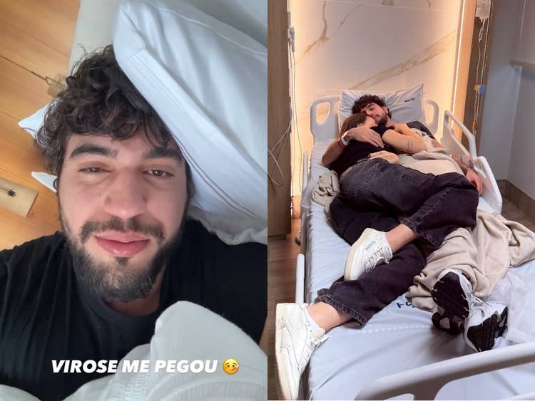 Nattan e Rafa Kalimann juntos em um hospital