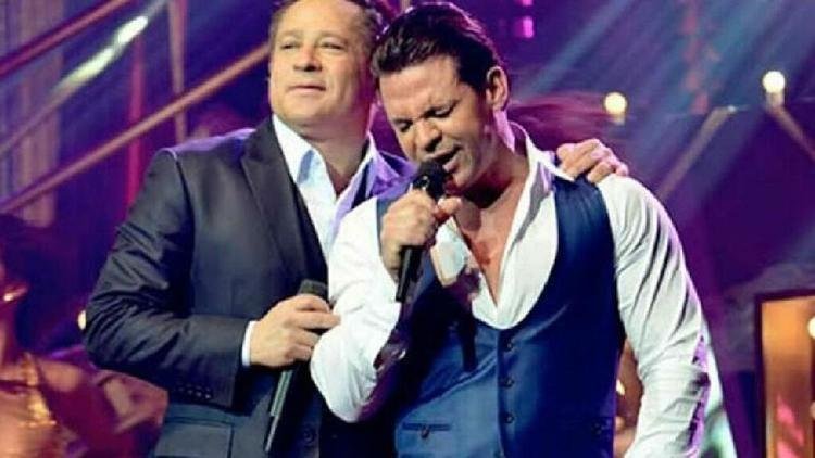 Eduardo Costa e Leonardo (Foto: Reprodu��o)