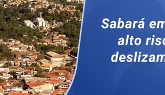 Sabar� em alerta: alto risco de deslizamentos