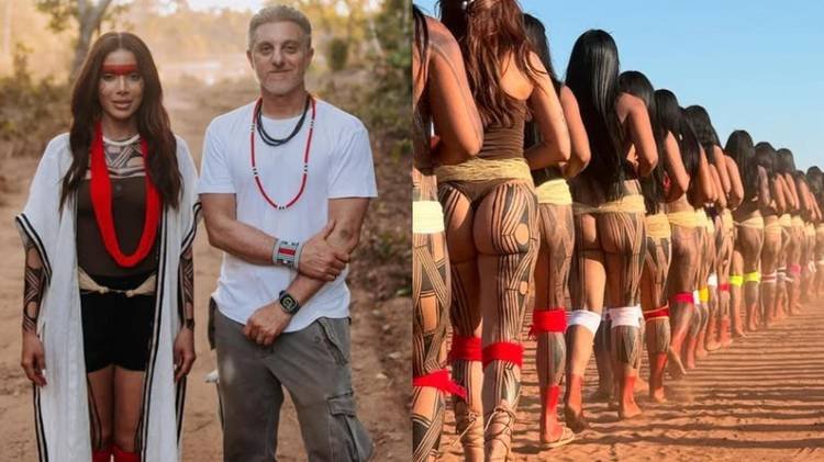 Cantora e apresentador estiveram no Territ�rio Ind�gena do Xingu para participar do ritual Kuarup