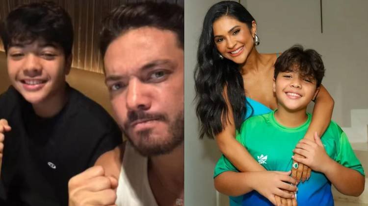 Yhudi, filho do cantor com Mileide Mihaile, precisou retirar um tumor na �ltima sexta-feira (19)