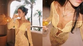Mel Maia arrasa com look transparente e corpo chama atenção