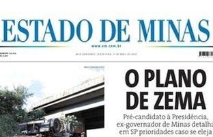 Capa impressa do Estado de Minas de 17/4/2026