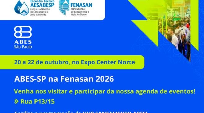ABES-SP debate inovação e segurança hídrica na Fenasan 2026