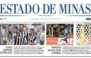 CONFIRA A CAPA DO ESTADO DE MINAS DO DIA 12/02/2026