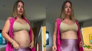 Gr�vida, ex-BBB Patr�cia Leitte rebate cr�ticas sobre as mudan�as do corpo