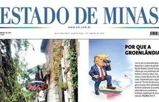 CONFIRA A CAPA DO ESTADO DE MINAS DO DIA 07/01/2026