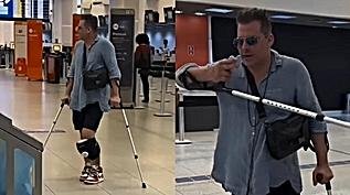 Sequelas? Por que Henri Castelli foi visto de muletas em aeroporto