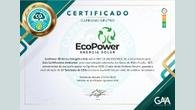 A Certificadora Gaia Ambiental reconheceu a EcoPower, na Agrishow 2026, como empresa empenhada na redução da emissão de GEE