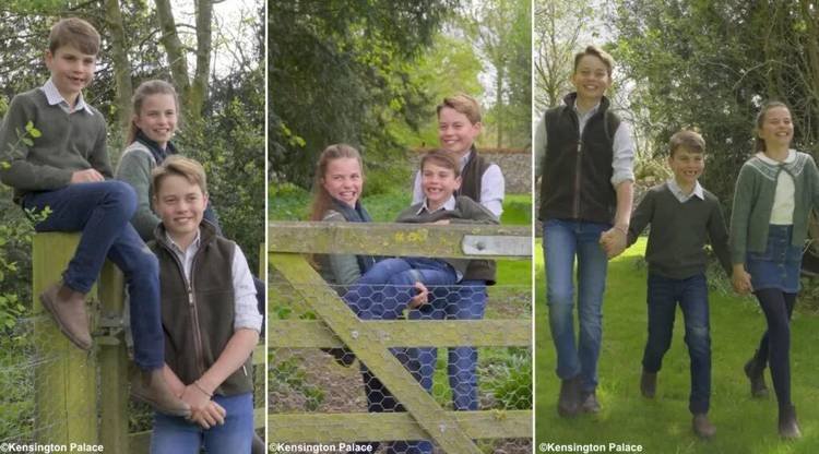 Herdeiros de William e Kate Middleton em foto