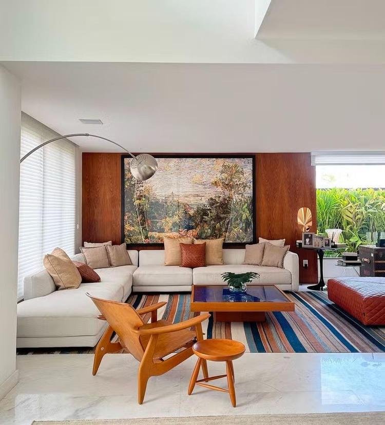 Marina Ruy Barbosa exibe decora��o da sala