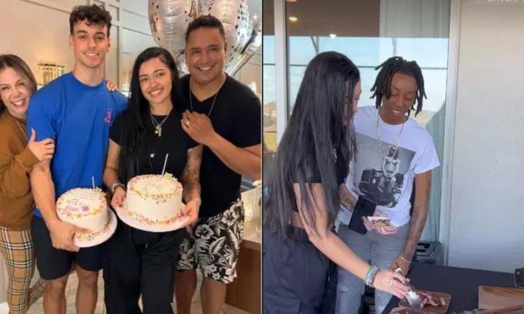 Filha de Carla Perez comemora 22 anos ao lado dos pais e da namorada, Daze