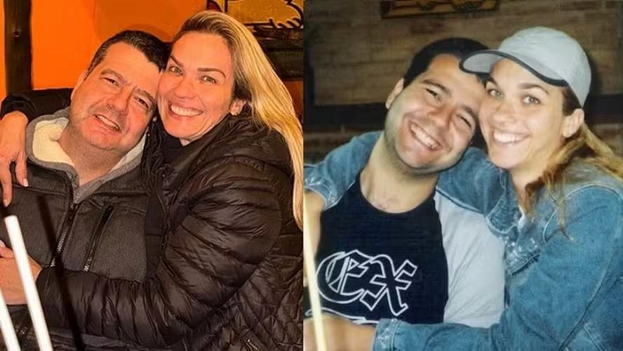Ex-Paquita Andrezza Cruz celebra 21 anos de casamento com antes e depois