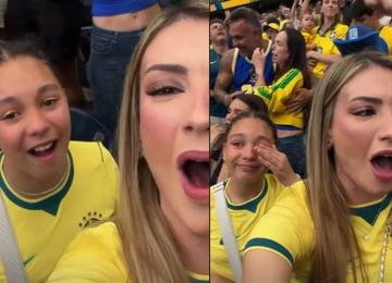 Filha de Casemiro chora após gol do pai pela Seleção na Copa do Mundo 2026