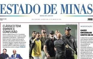 CONFIRA A CAPA DO ESTADO DE MINAS DO DIA 22/01/2026