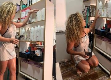 Influenciadora rebate críticas após anunciar vaga em barbearia nudista