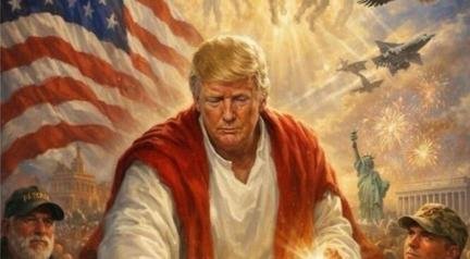 Trump se ilustra como Jesus Cristo em montagem postada nas redes