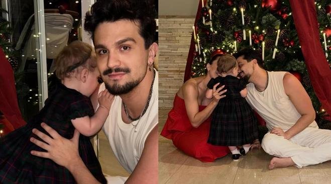 Luan Santana celebra Natal em fam�lia e encanta ao exibir foto com a filha