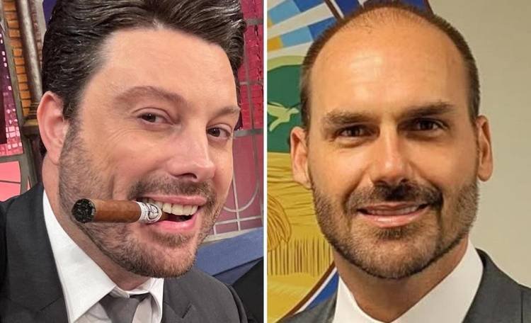 Danilo Gentili se estressa com Eduardo Bolsonaro e o chama de 