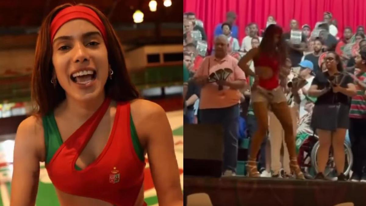 Anitta cai no samba em ensaio da Grande Rio e é detonada na web