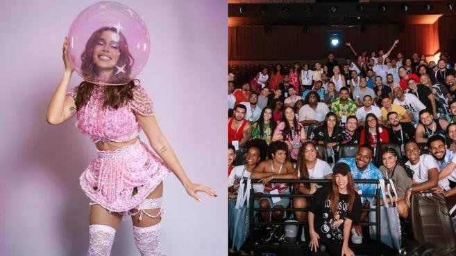 Anitta surge de surpresa em cinema e deixa p�blico euf�rico com presen�a