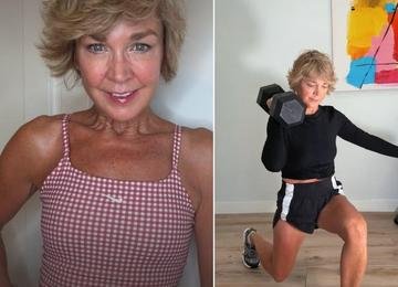 Ícone fitness fortalece as pernas aos 60 anos com 5 exercícios simples