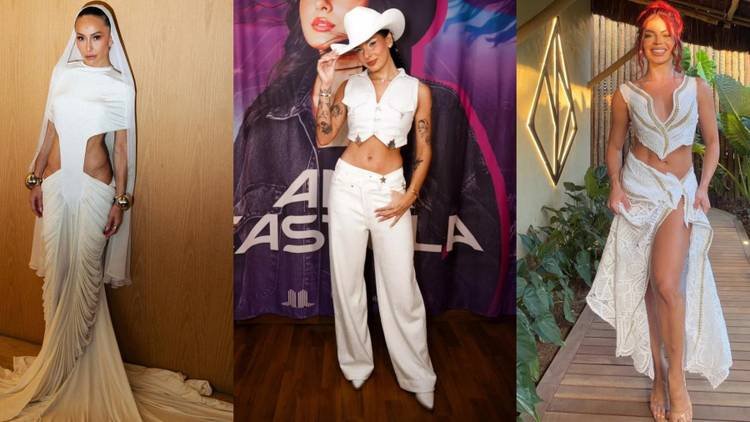 Do branco à transparência: os looks de celebridades que dominaram o Réveillon