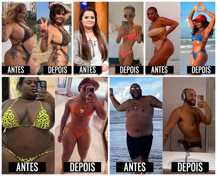 Corpos transformados: veja o antes e depois de famosos que perderam peso