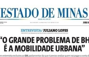 Confira a capa do Estado de Minas do dia 19/01/2026