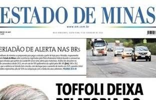 CONFIRA A CAPA DO ESTADO DE MINAS DO DIA 13/02/2026