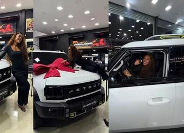 Patrícia Ramos paga quase meio milhão à vista por carrão blindado; fotos