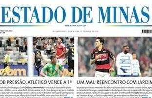 CONFIRA A CAPA DO ESTADO DE MINAS DO DIA 12/03/2026