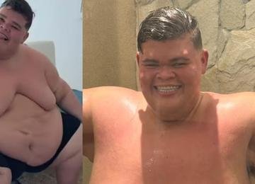 Gordão da XJ aparece só de cueca e impressiona após perder 130 kg