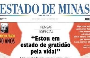 CONFIRA A CAPA DO ESTADO DE MINAS DO DIA 13/12/2025