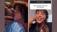 Os dois apareceram juntos aos beijos nos stories do Instagram
