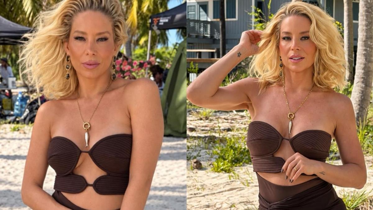 Aos 52, Danielle Winits exibe beleza ao posar com look praiano